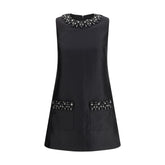 Self-Portrait Black Polyester Casual Dress